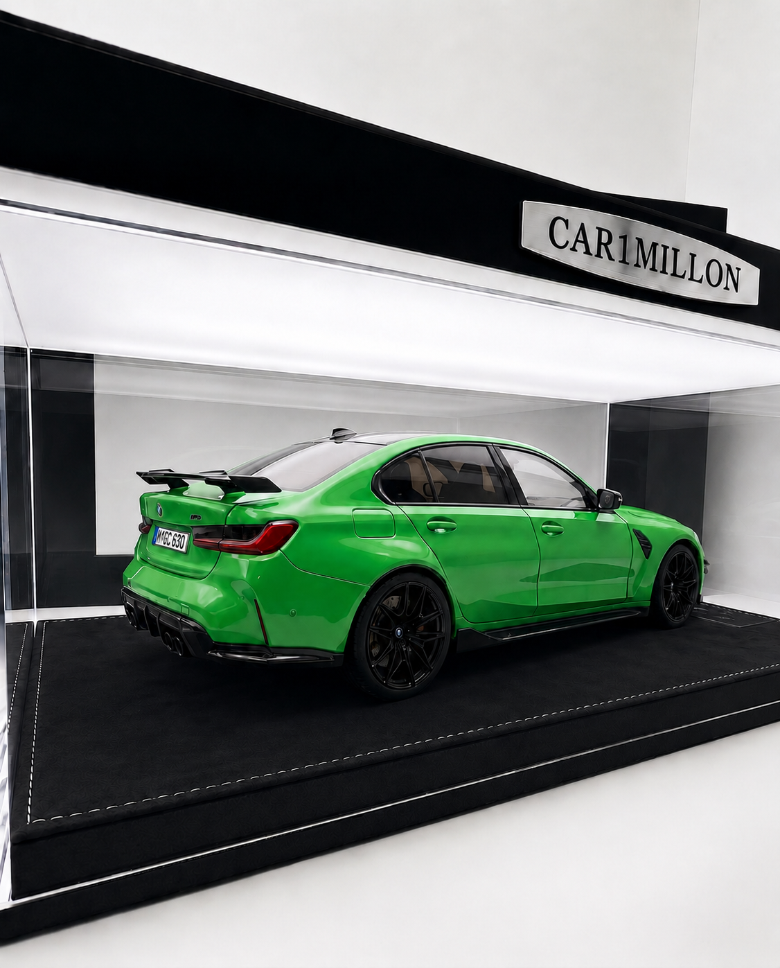 Car1Millon base and vitrine presentation